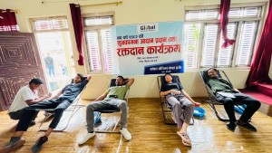 ग्लोबल ओरियन्स नेपाल घोराही शाखाद्वारा ८३ जनाद्वारा रक्तदान