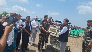 नेपाली सेनाद्वारा जुम्लेपानी गढी किल्लाको मर्मत सम्भारपछि गाउँपालिकालाई हस्तान्तरण 