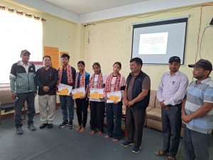 बंगलाचुली गाउँपालिकाद्वारा राष्ट्रपति शिल्ड पदक विजेता ४ खेलाडी सम्मानित