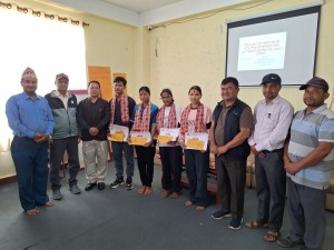 बंगलाचुली गाउँपालिकाद्वारा राष्ट्रपति शिल्ड पदक विजेता ४ खेलाडी सम्मानित