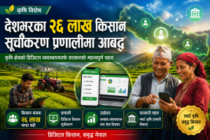 देशभरका २६ लाख किसान सूचीकरण प्रणालीमा आबद्ध