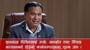 कुलमान  घिसिङलाई दिइयो  कार्यसम्पादनमा शून्य अंक