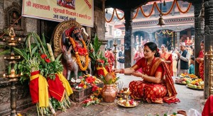आज फूलपाती भित्र्याइँदै, नवदुर्गाको सातौँ स्वरूप कालरात्रिको पूजा गरिँदै