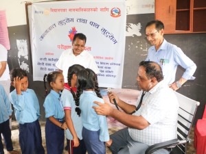 राप्ती गाउँपालिकामा १३ हजारभन्दा बढी विद्यार्थीको मुटु परीक्षण गरिदै