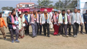 दंगीशरण गाउँपलिका स्तरीय तेस्रो अध्यक्षकप खेलकुद प्रतियोगिताको फाइनलमा वडा न ६ र ७