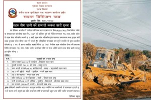 सडक सीमा अतिक्रमण हटाउन सडक डिभिजन दाङको १५ दिने अल्टिमेटम