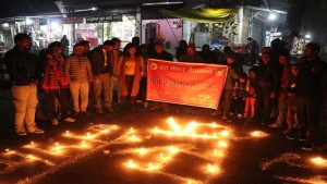 प्रेस सेन्टर नेपालकाे २१औं स्थापना दिवस : गढवा बजारमा दीप प्रज्वलन