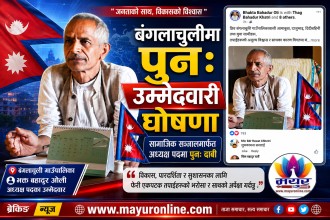 भक्त बहादुर वलीद्वारा बंगलाचुली गाउँपालिका अध्यक्षमा  उम्मेदवारी घोषणा 