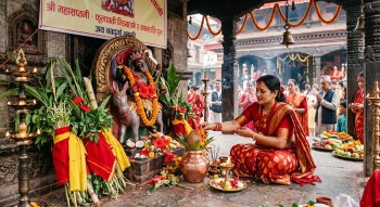 आज फूलपाती भित्र्याइँदै, नवदुर्गाको सातौँ स्वरूप कालरात्रिको पूजा गरिँदै