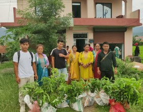 राप्तीका विपन्न किसानलाई फलफूलका बिरुवा, घरबगैंचामार्फत पोषण र आम्दानी बढाउने लक्ष्य