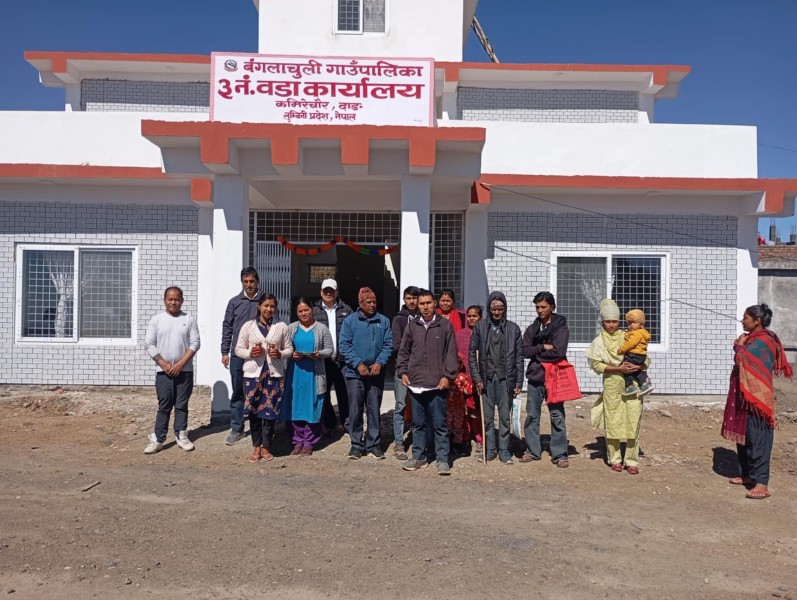 बंगलाचुली गाउँपालिका ३ को वडा कार्यालय आफ्नै भवनमा