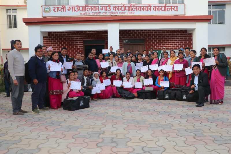 राप्तीमा शिक्षकहरूका लागि सञ्चालित निःशुल्क वाद्यवादन तालिम सम्पन्न