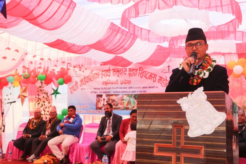 राप्तीमा इसाई समुदायद्वारा ख्रिष्टमस महोत्सव आयोजना