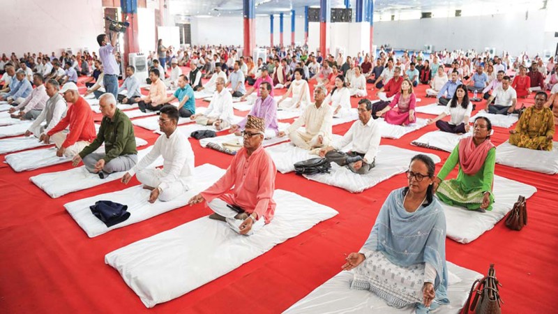 ११ औं अन्तर्राष्ट्रिय योग दिवस: 'सिङ्गो पृथ्वी र मानव स्वास्थ्यका लागि योग'