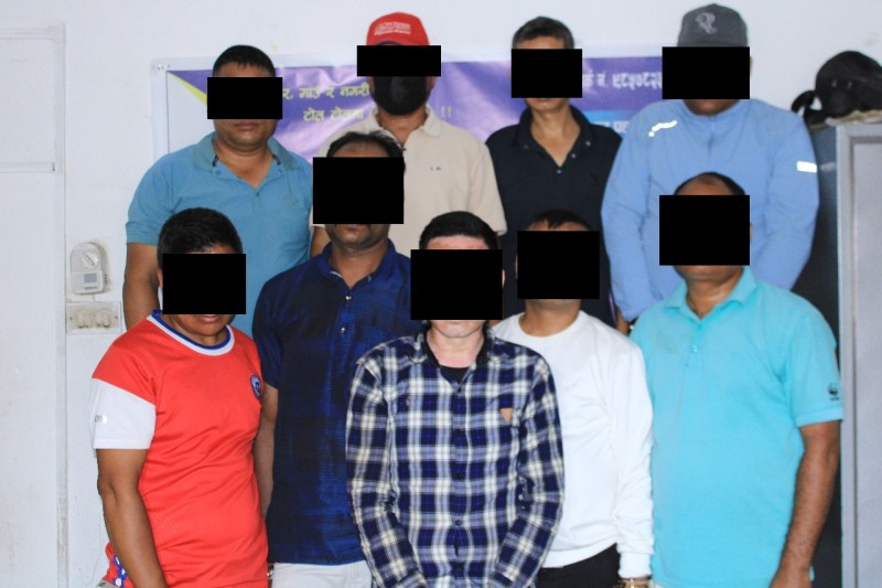 दाङमा जुवाको खालबाट नगदसहित ९ जना पक्राउ